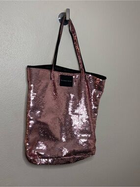 Victoria's Secret Metallic Rose Sequin Tote